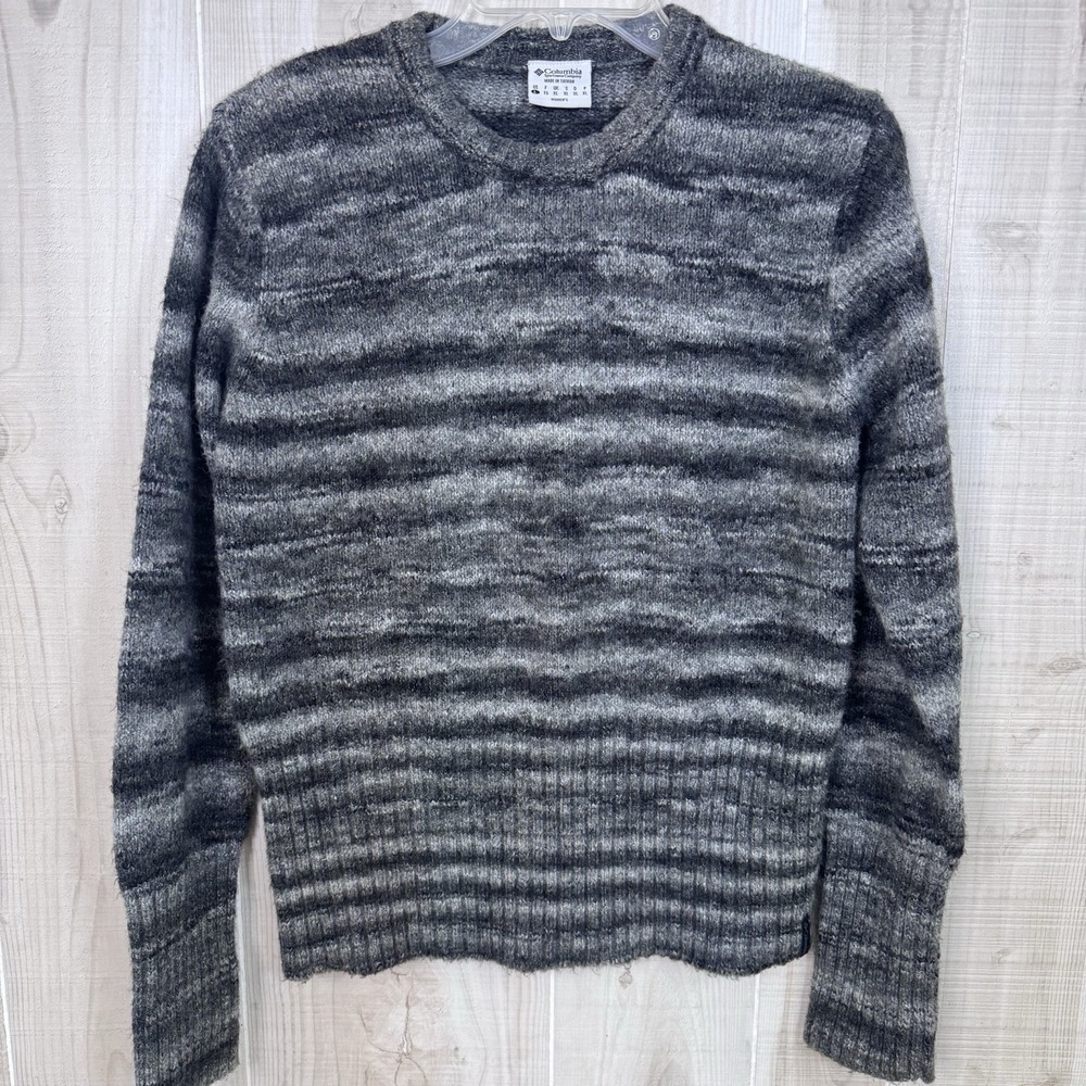 Women's‎ Columbia Wool Blend Space-Dyed Gray Geometric Size Medium Hiking Fall